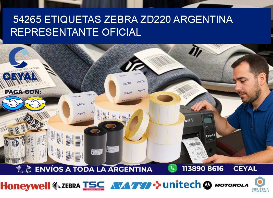 54265 etiquetas zebra zd220 argentina REPRESENTANTE OFICIAL