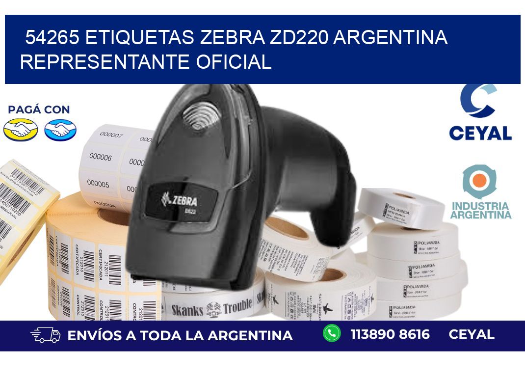 54265 etiquetas zebra zd220 argentina REPRESENTANTE OFICIAL