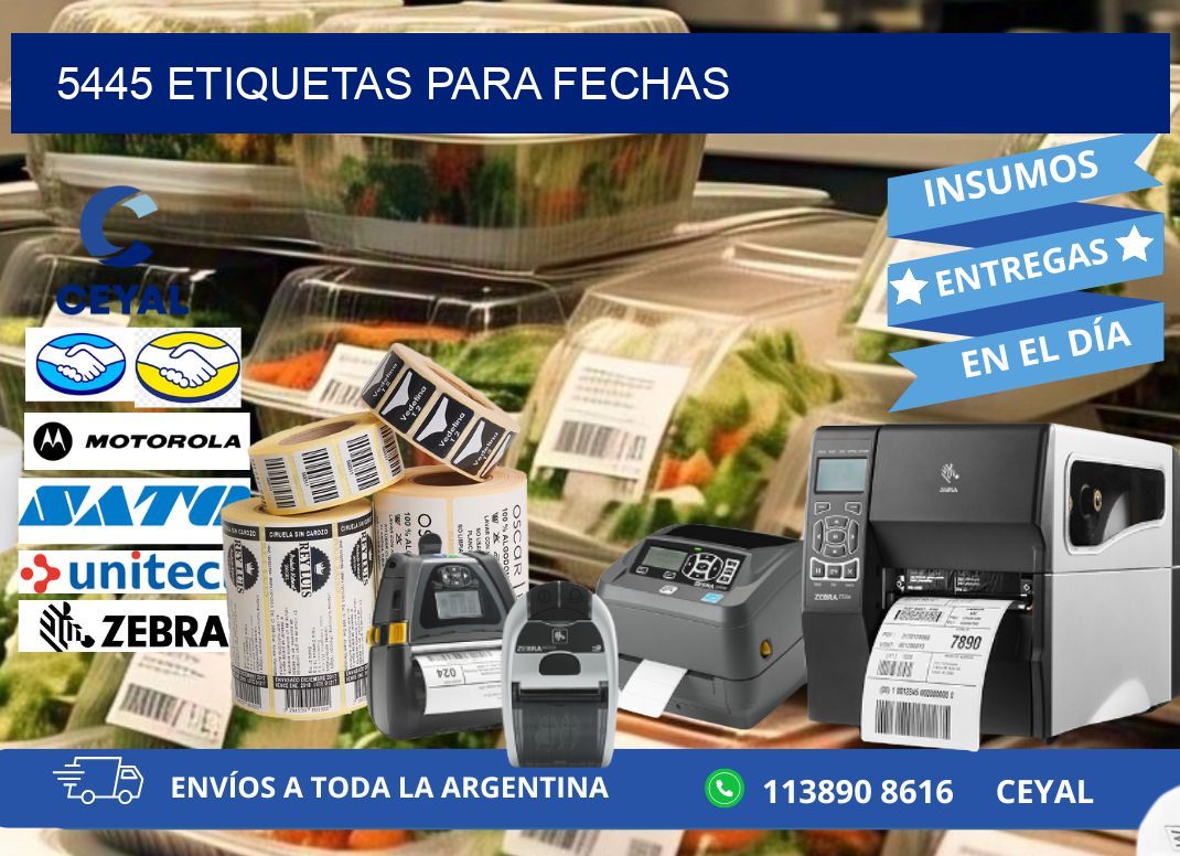 5445 ETIQUETAS PARA FECHAS