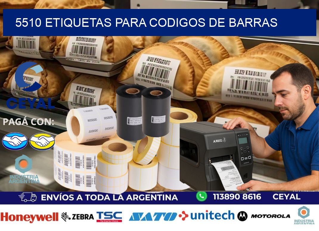 5510 ETIQUETAS PARA CODIGOS DE BARRAS