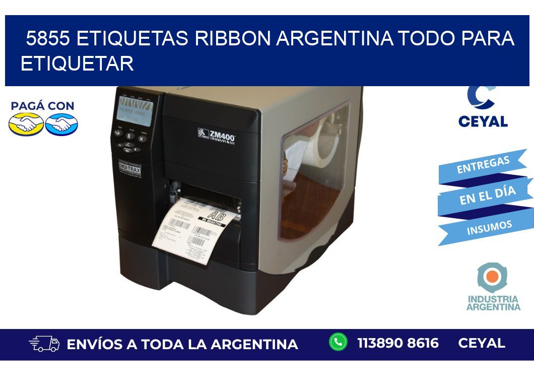 5855 etiquetas ribbon argentina TODO PARA ETIQUETAR
