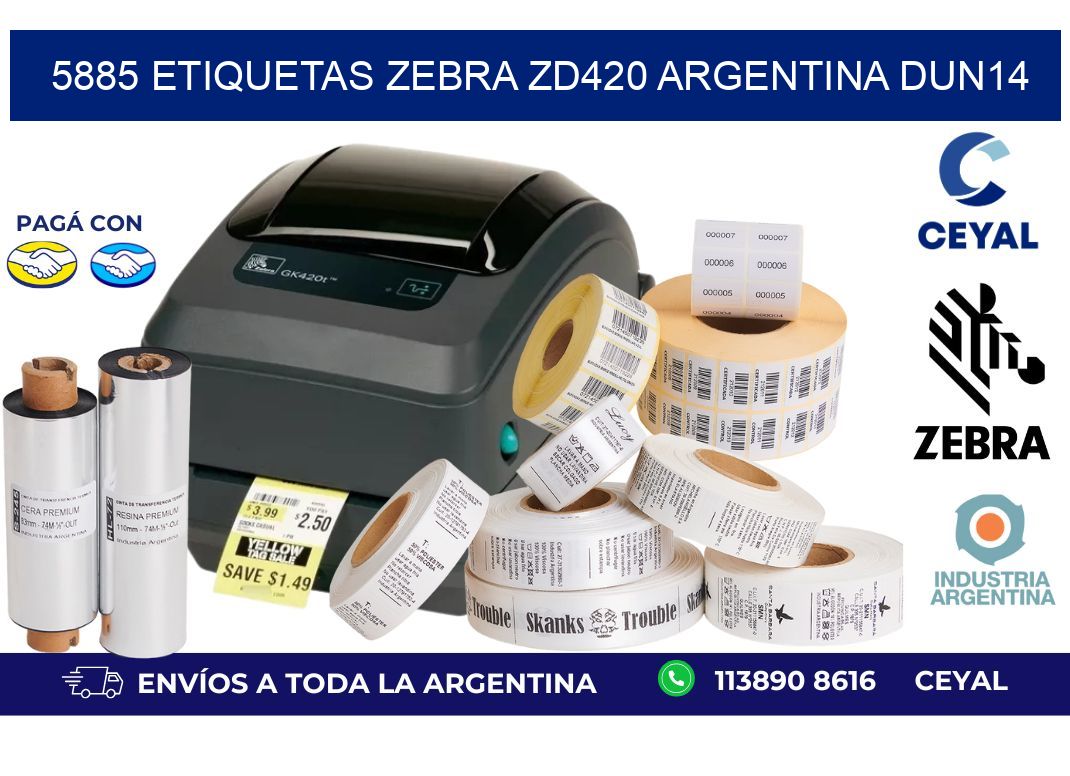5885 etiquetas zebra zd420 argentina DUN14