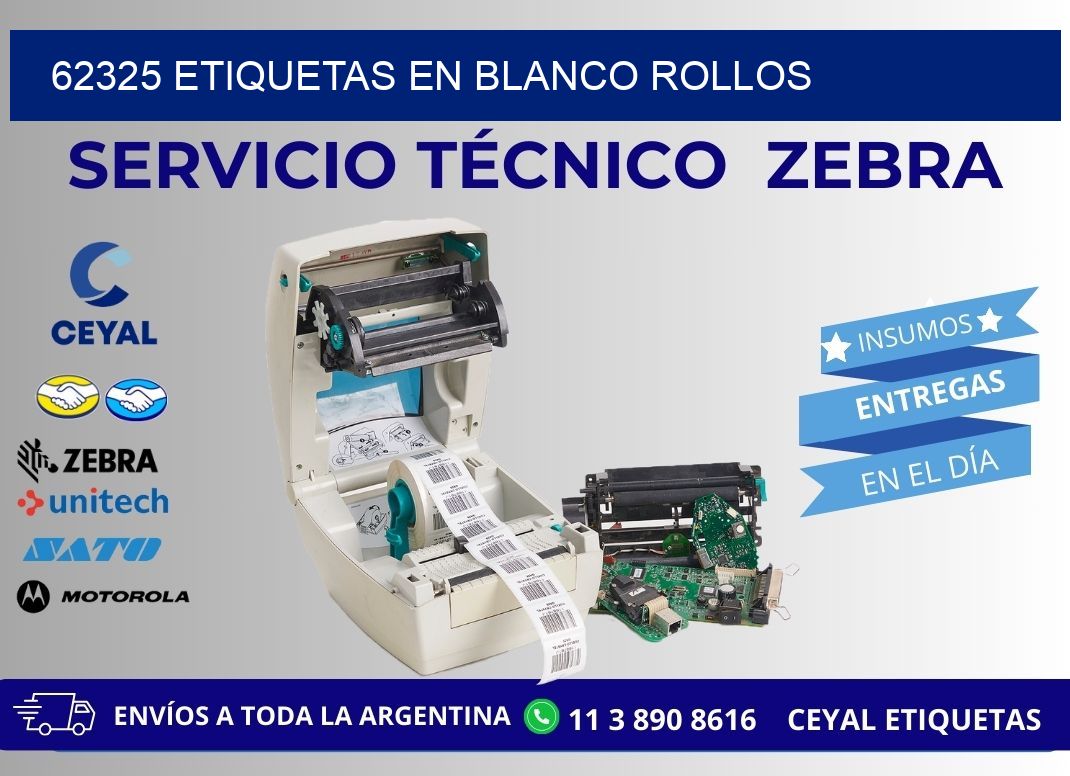 62325 ETIQUETAS EN BLANCO ROLLOS