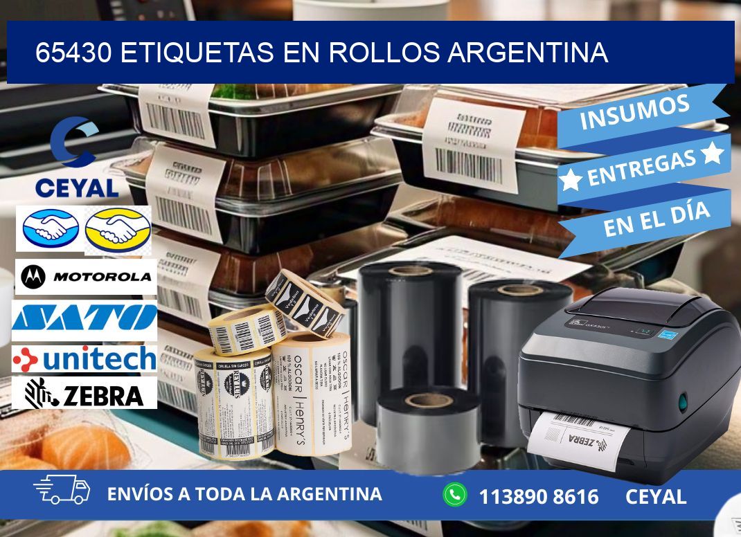 65430 ETIQUETAS EN ROLLOS ARGENTINA