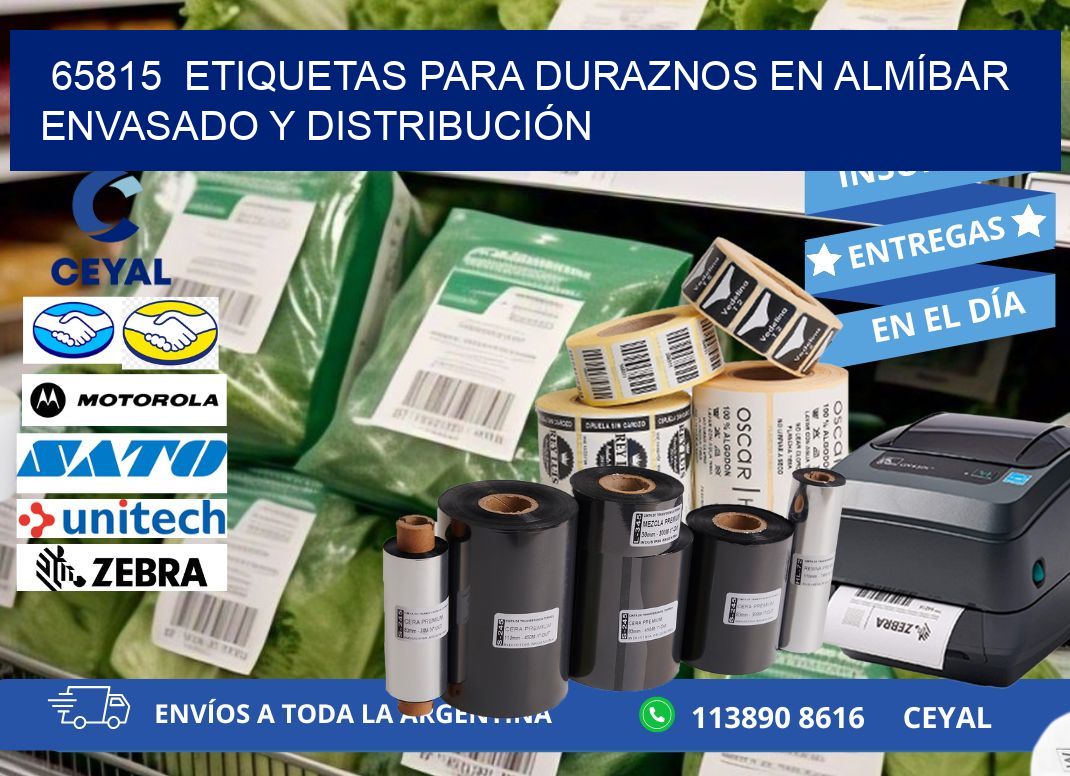 65815  ETIQUETAS PARA DURAZNOS EN ALMÍBAR ENVASADO Y DISTRIBUCIÓN