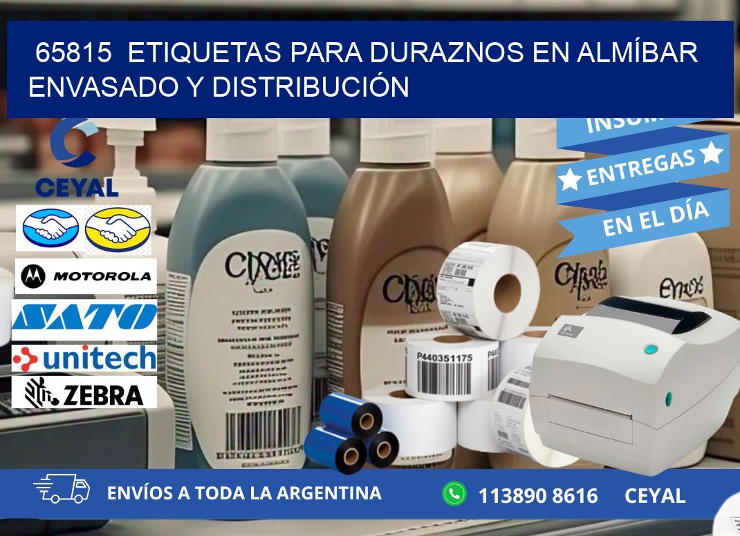 65815  ETIQUETAS PARA DURAZNOS EN ALMÍBAR ENVASADO Y DISTRIBUCIÓN