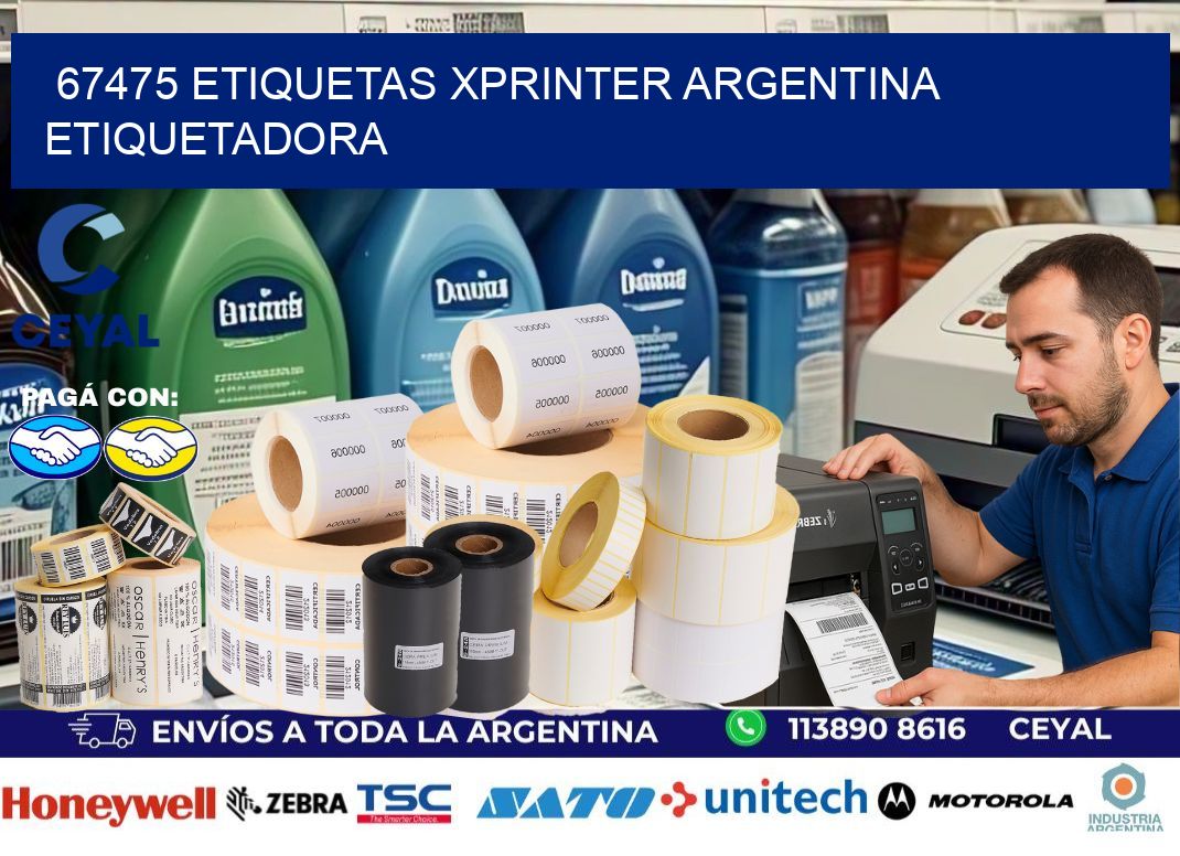 67475 etiquetas xprinter argentina ETIQUETADORA