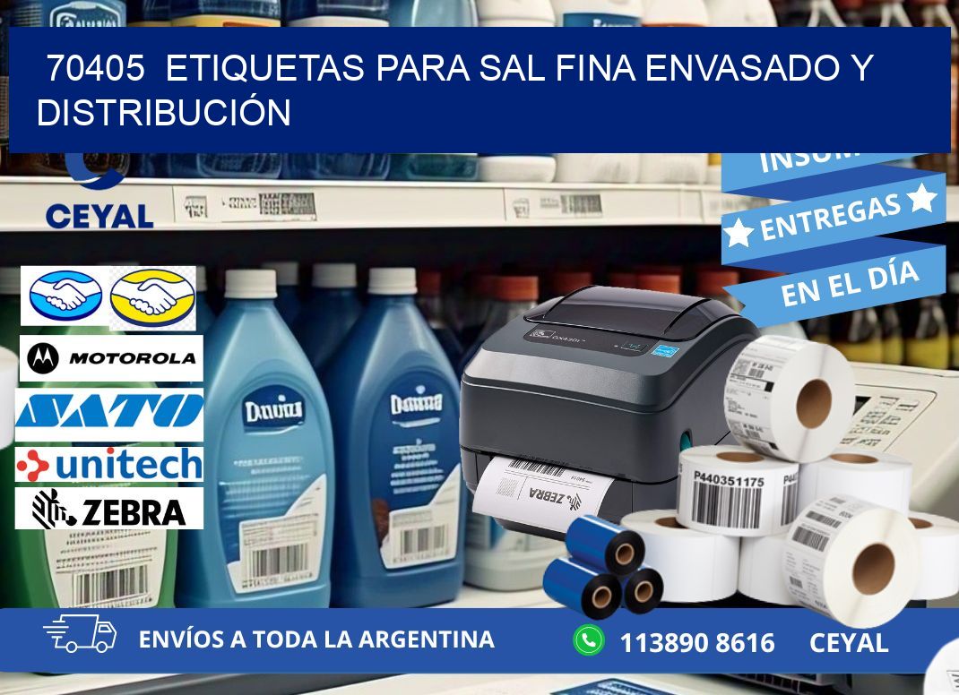 70405 ETIQUETAS PARA SAL FINA ENVASADO Y DISTRIBUCIÓN