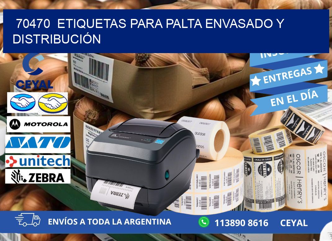70470  ETIQUETAS PARA PALTA ENVASADO Y DISTRIBUCIÓN