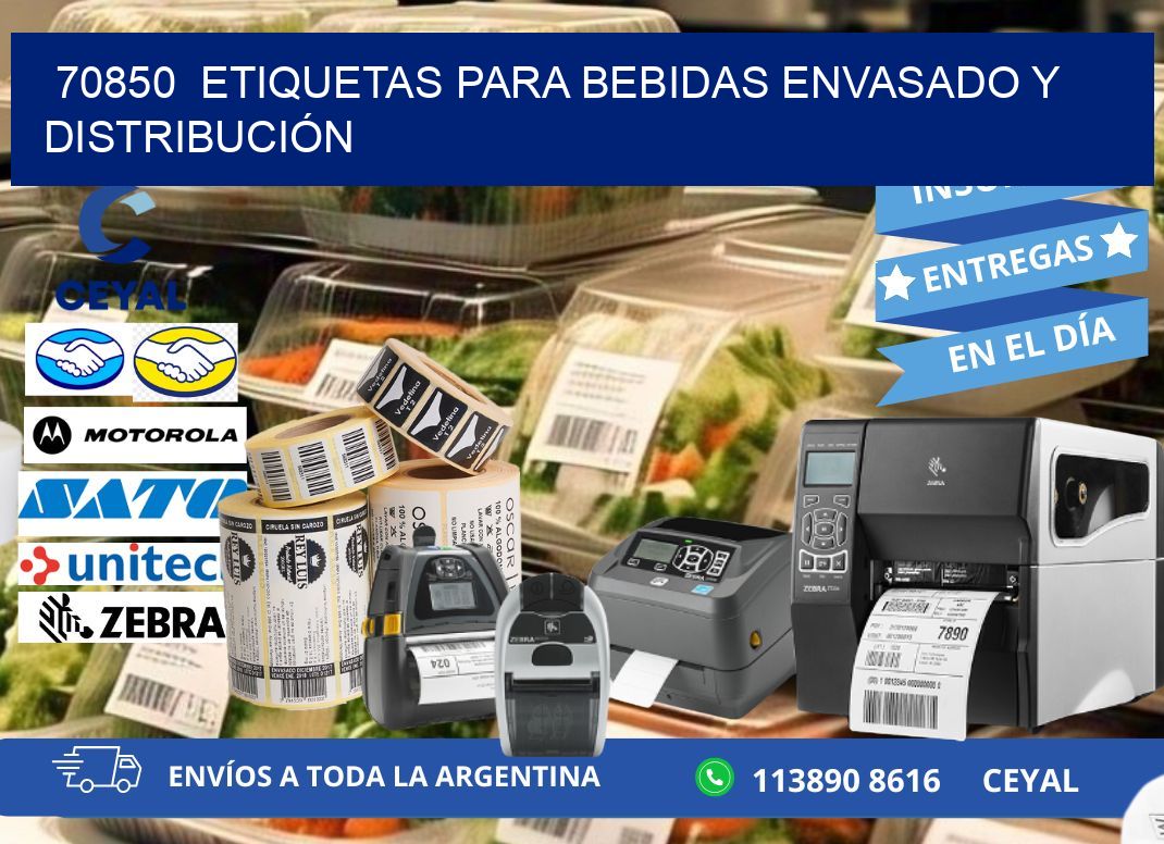 70850 ETIQUETAS PARA BEBIDAS ENVASADO Y DISTRIBUCIÓN