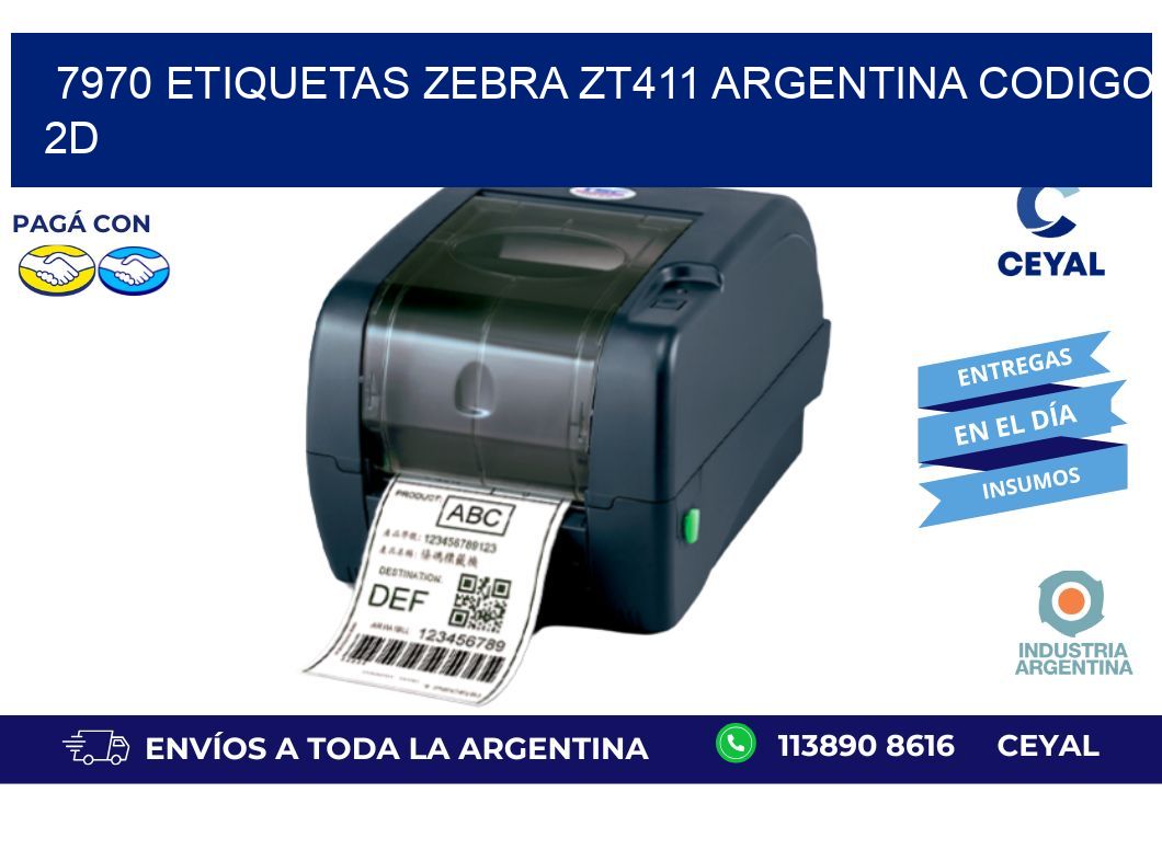 7970 etiquetas zebra zt411 argentina CODIGO 2D