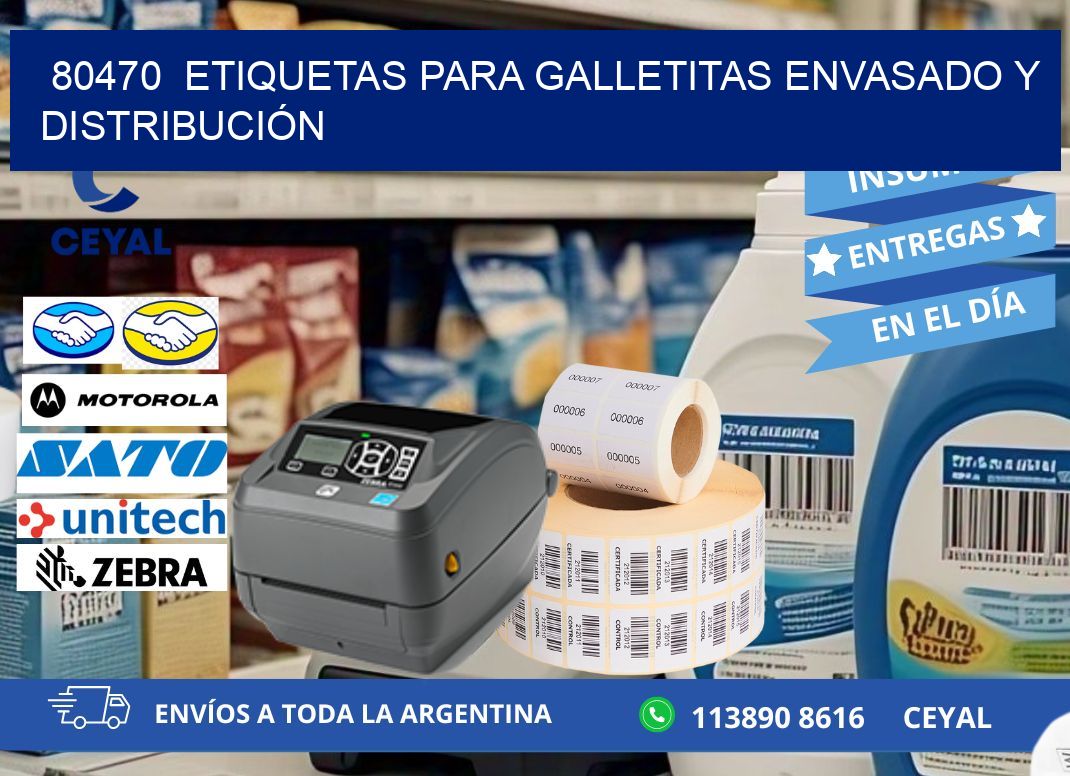 80470  ETIQUETAS PARA GALLETITAS ENVASADO Y DISTRIBUCIÓN