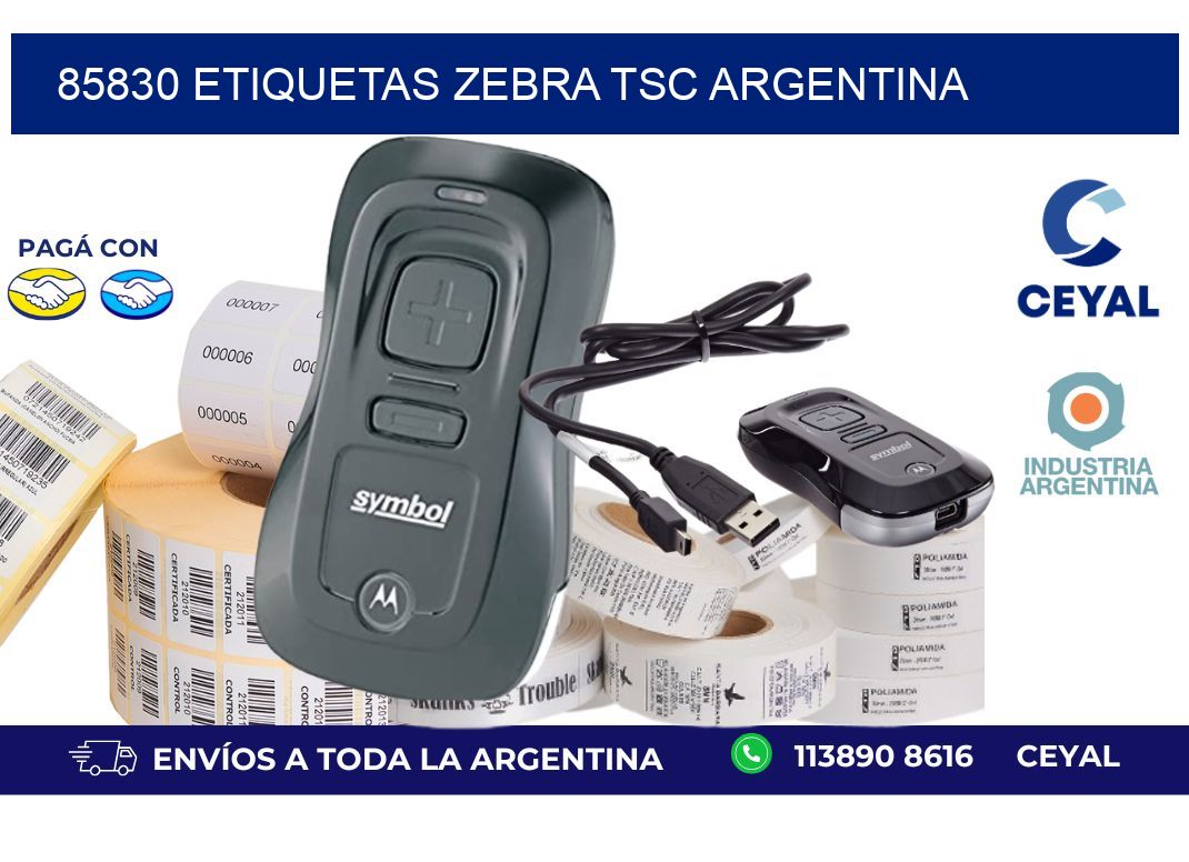85830 etiquetas zebra tsc argentina