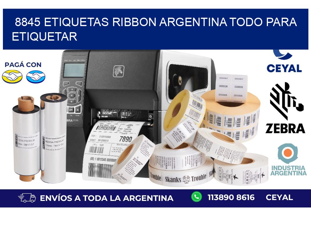 8845 etiquetas ribbon argentina TODO PARA ETIQUETAR