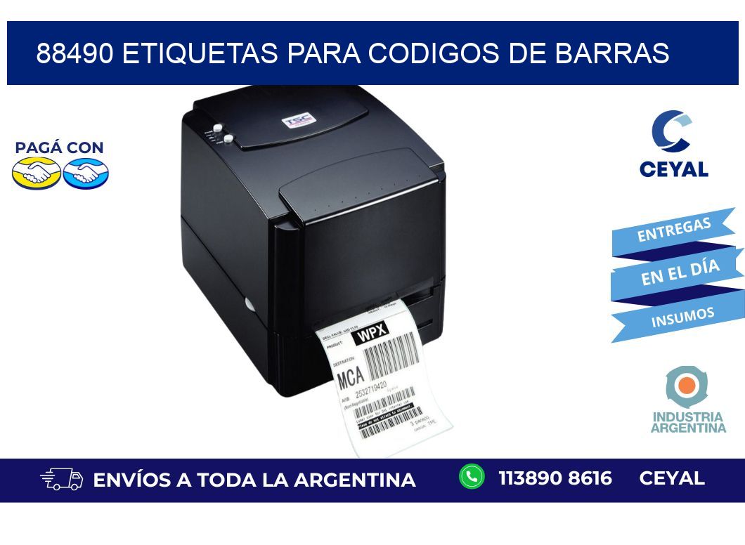 88490 ETIQUETAS PARA CODIGOS DE BARRAS
