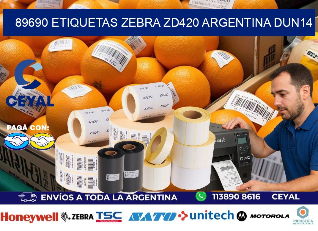 89690 etiquetas zebra zd420 argentina DUN14