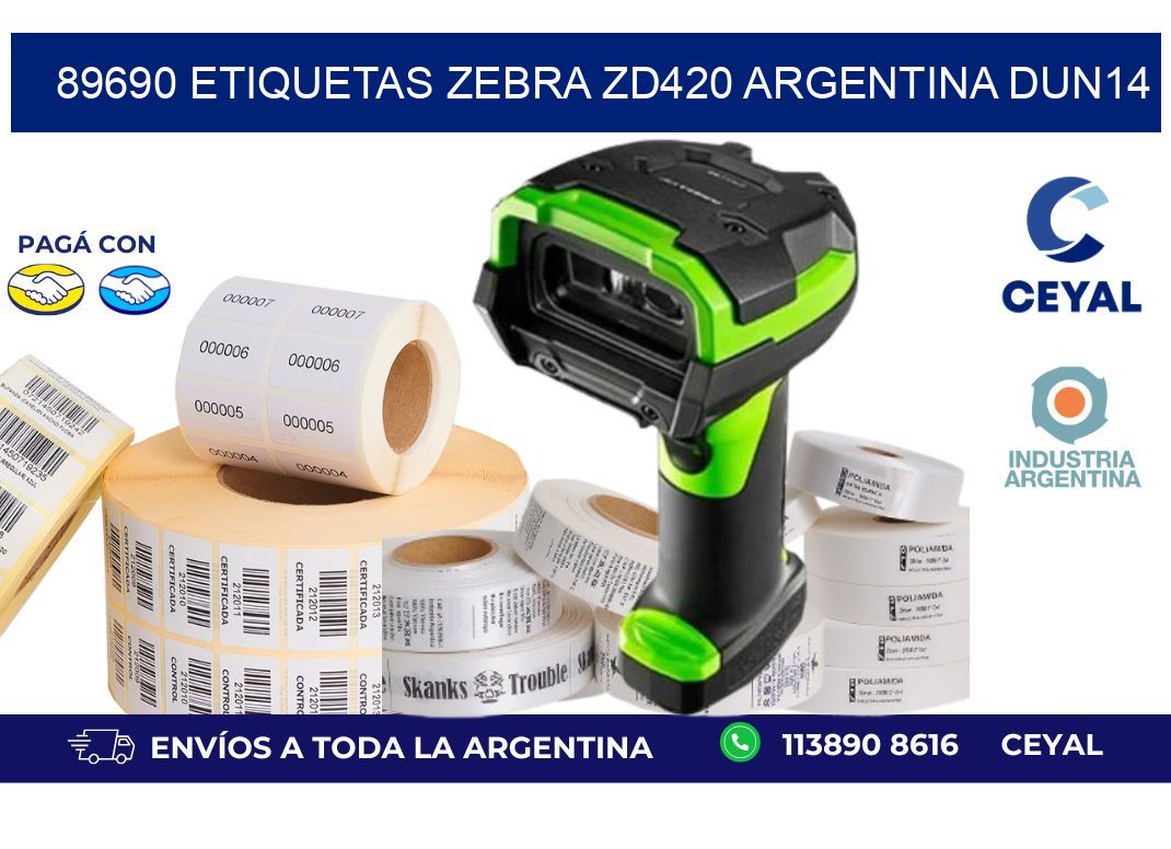 89690 etiquetas zebra zd420 argentina DUN14