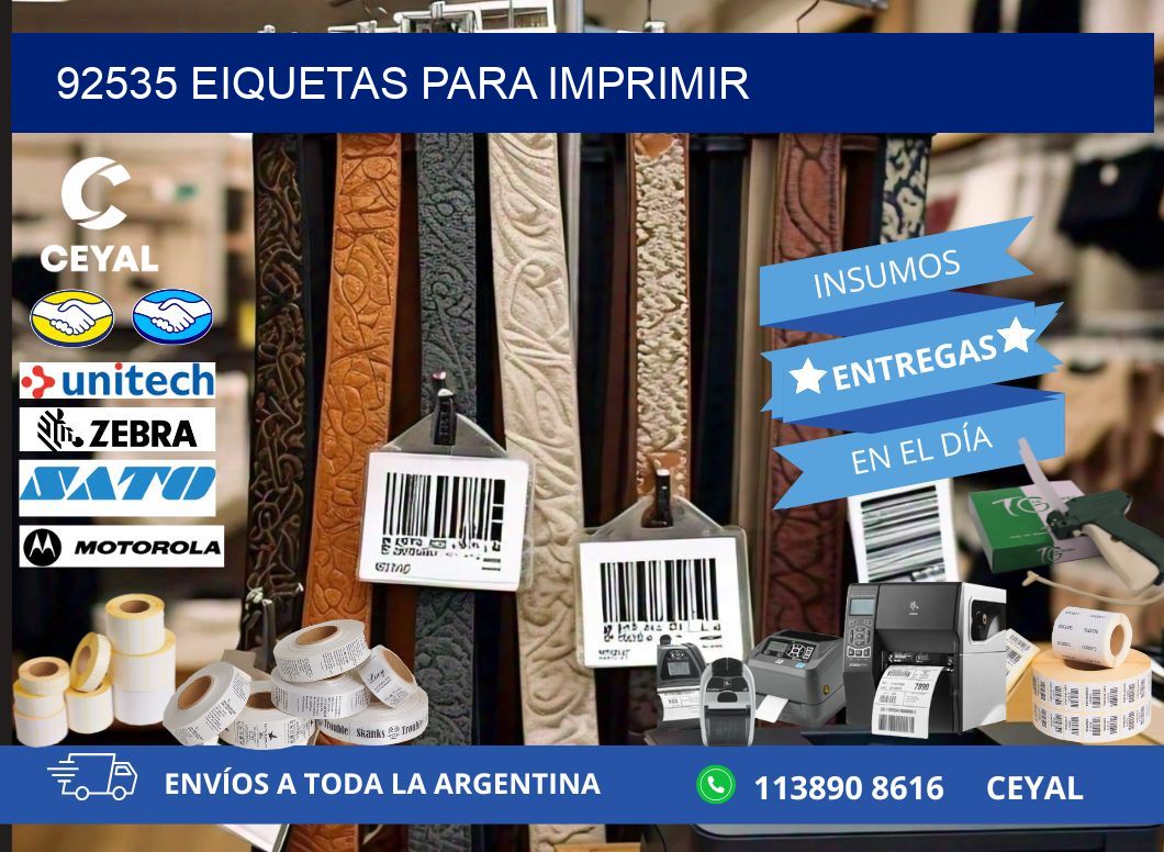 92535 EIQUETAS PARA IMPRIMIR