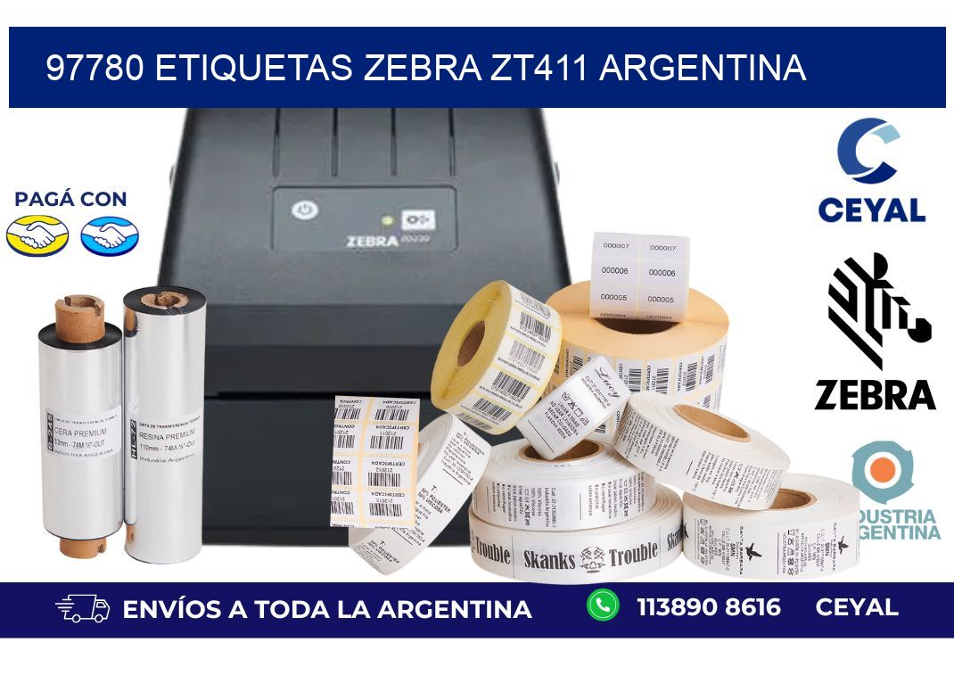 97780 etiquetas zebra zt411 argentina