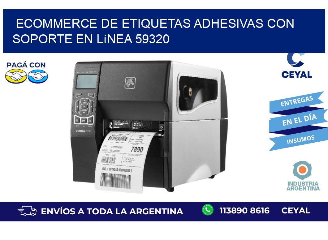 Ecommerce de Etiquetas Adhesivas con Soporte en Línea 59320