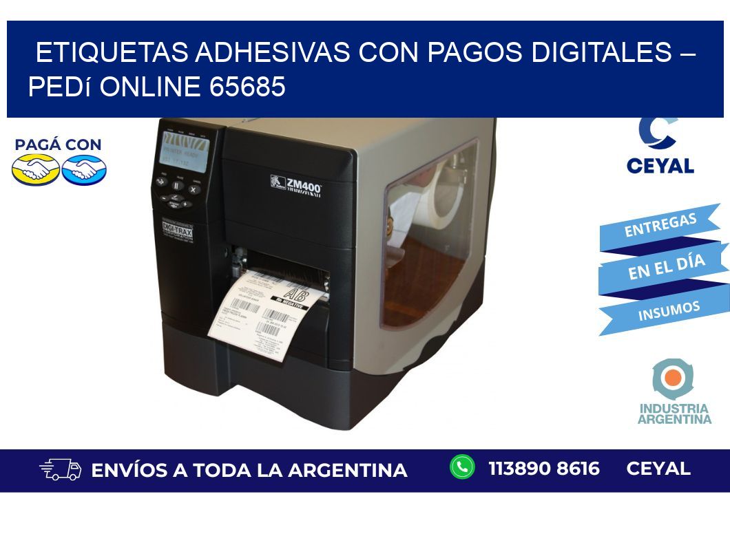 Etiquetas ADhesivas con Pagos Digitales – Pedí Online 65685