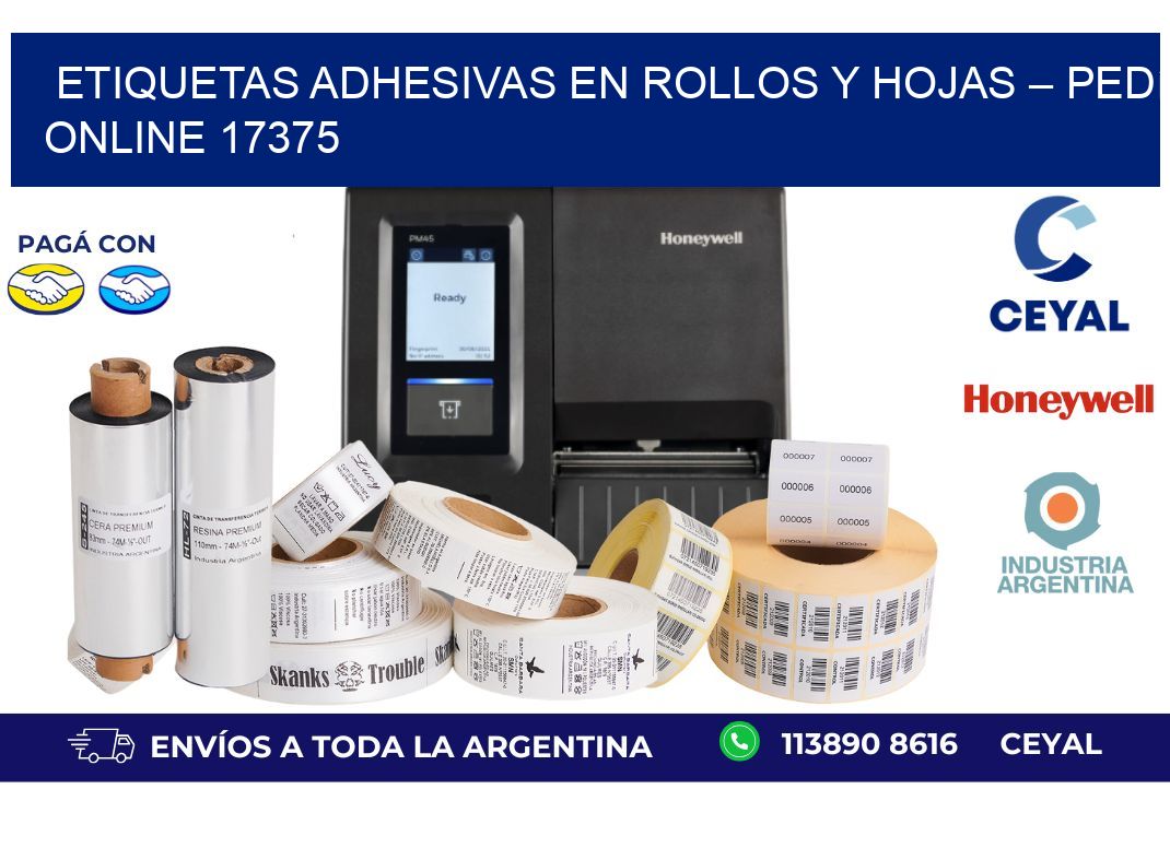 Etiquetas Adhesivas en Rollos y Hojas – Pedí Online 17375