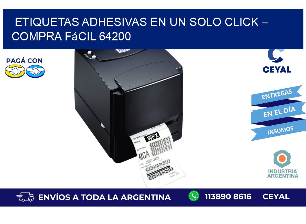 Etiquetas Adhesivas en un Solo Click – Compra Fácil 64200