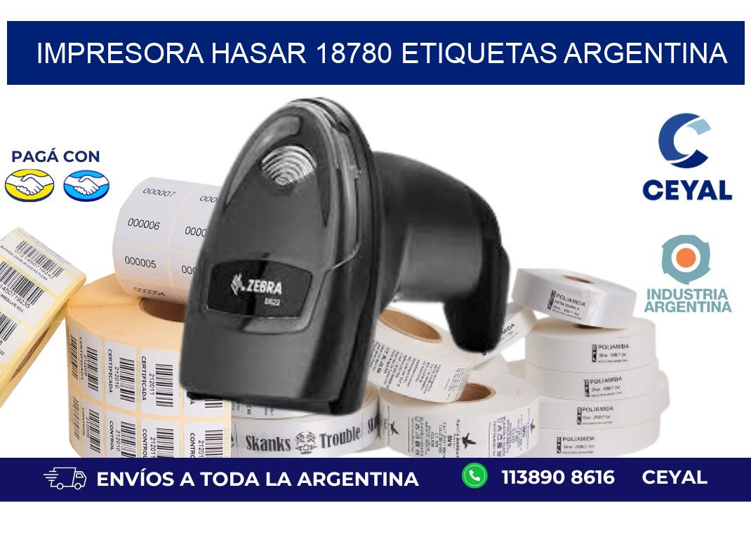 Impresora hasar 18780 etiquetas argentina
