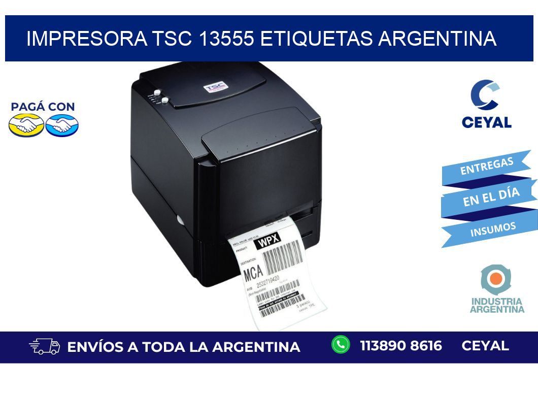 Impresora tsc 13555 etiquetas argentina