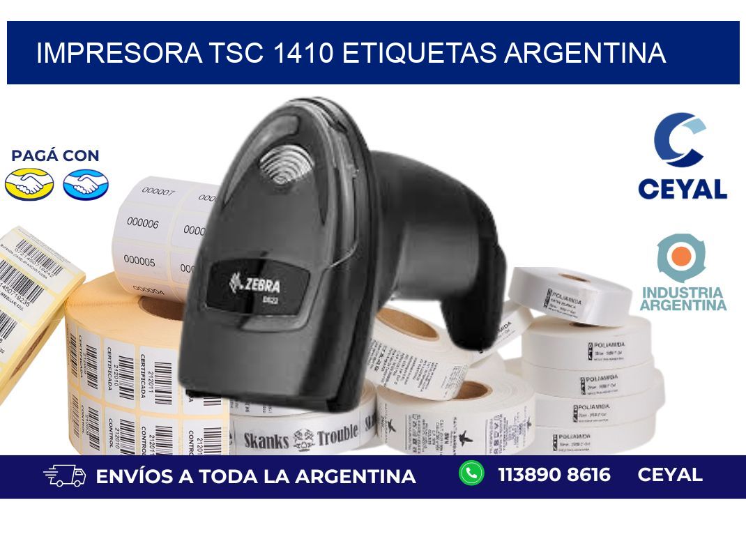 Impresora tsc 1410 etiquetas argentina