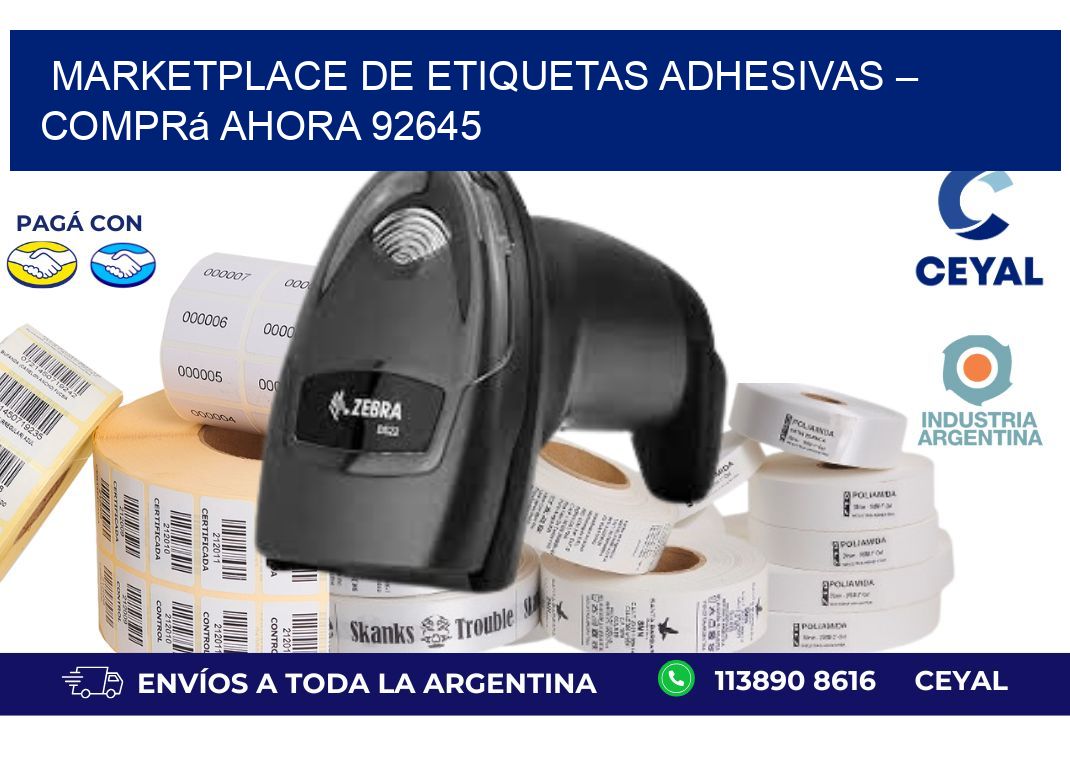 Marketplace de Etiquetas Adhesivas – Comprá Ahora 92645