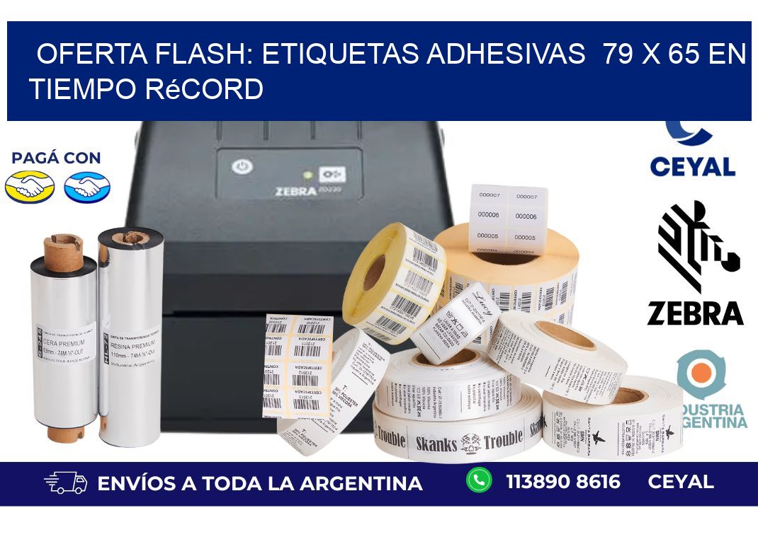 Oferta Flash: Etiquetas Adhesivas  79 x 65 en Tiempo Récord