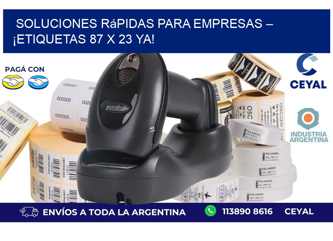 Soluciones Rápidas para Empresas – ¡Etiquetas 87 x 23 Ya!