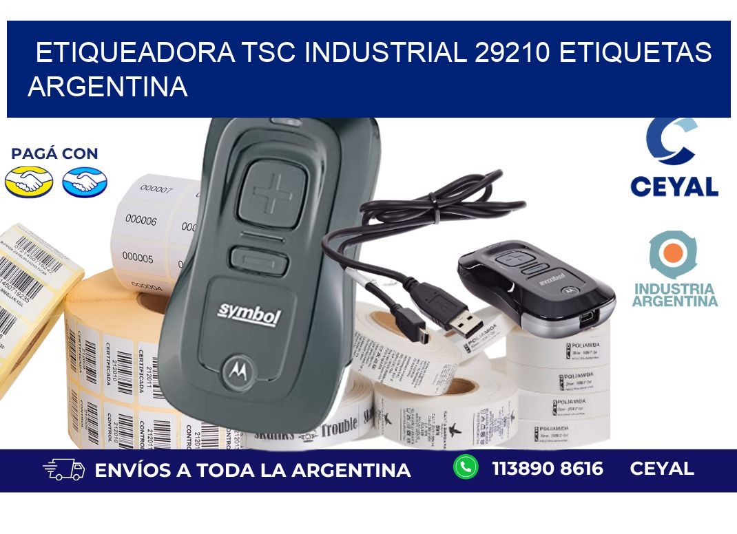 etiqueadora tsc industrial 29210 etiquetas argentina