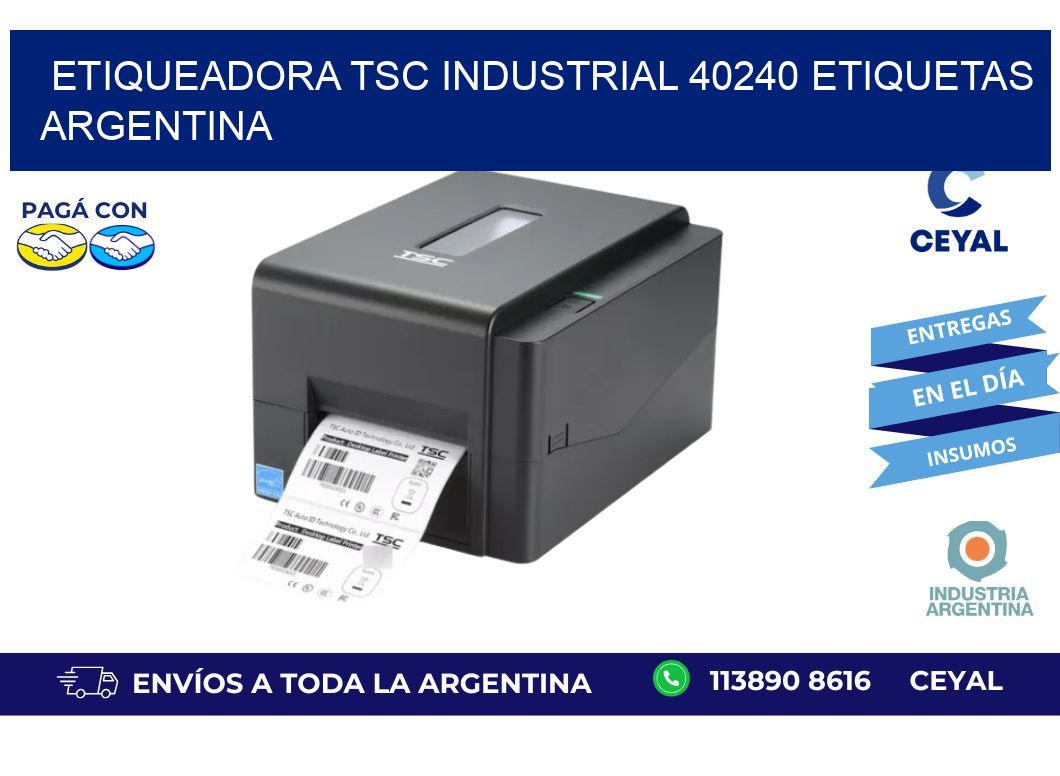 etiqueadora tsc industrial 40240 etiquetas argentina