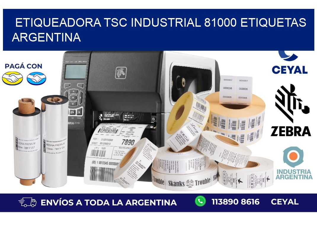 etiqueadora tsc industrial 81000 etiquetas argentina