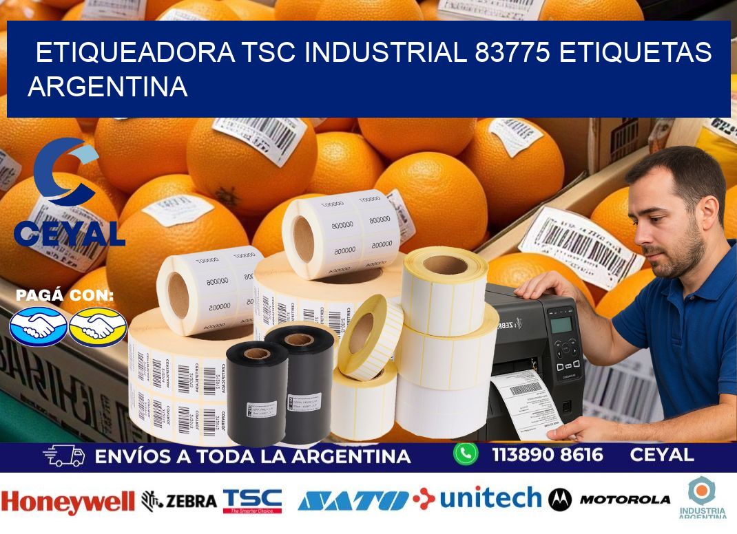 etiqueadora tsc industrial 83775 etiquetas argentina