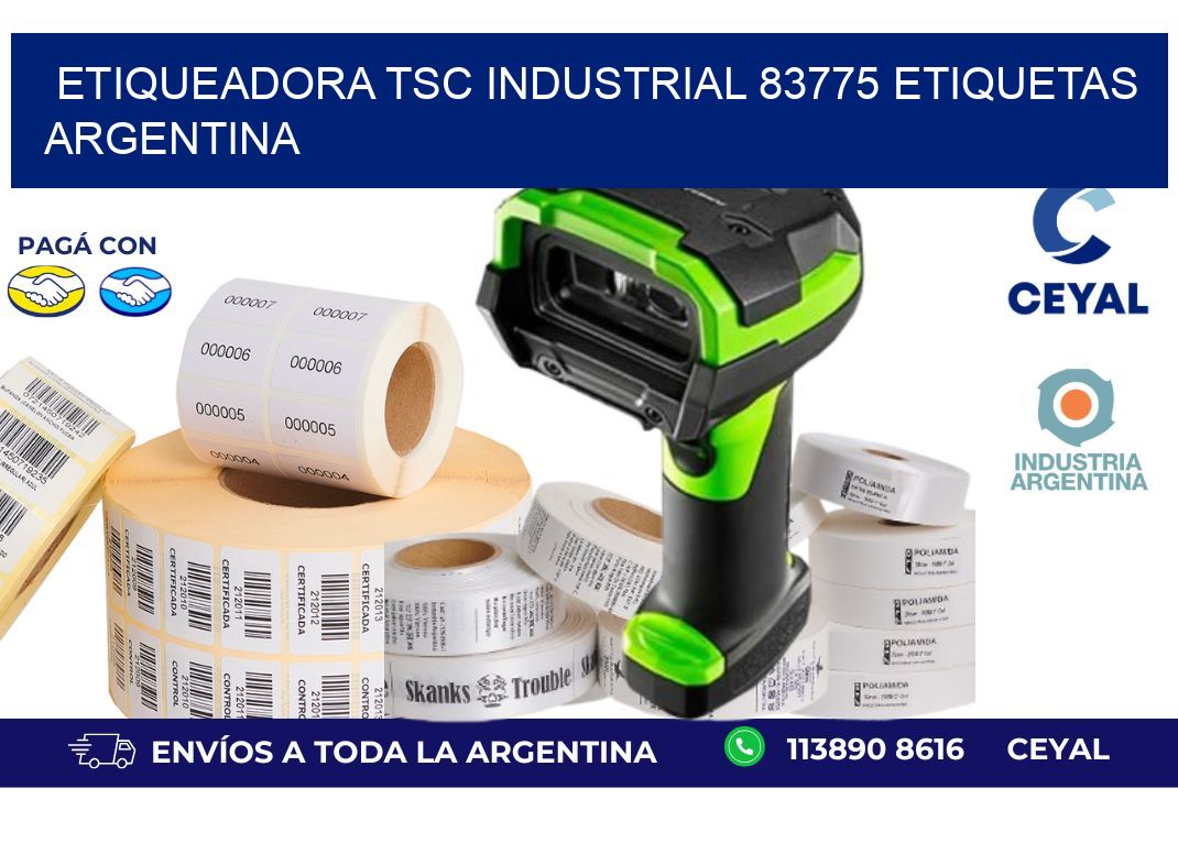 etiqueadora tsc industrial 83775 etiquetas argentina