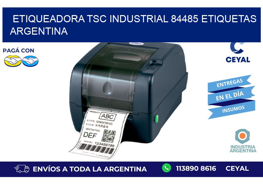 etiqueadora tsc industrial 84485 etiquetas argentina