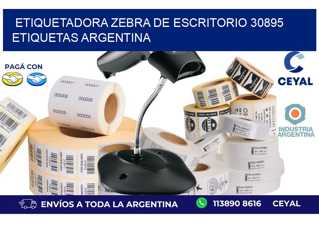 etiquetadora zebra de escritorio 30895 etiquetas argentina
