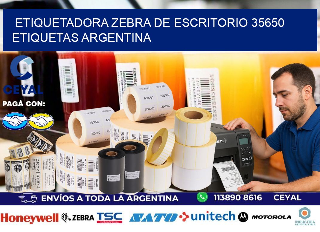 etiquetadora zebra de escritorio 35650 etiquetas argentina