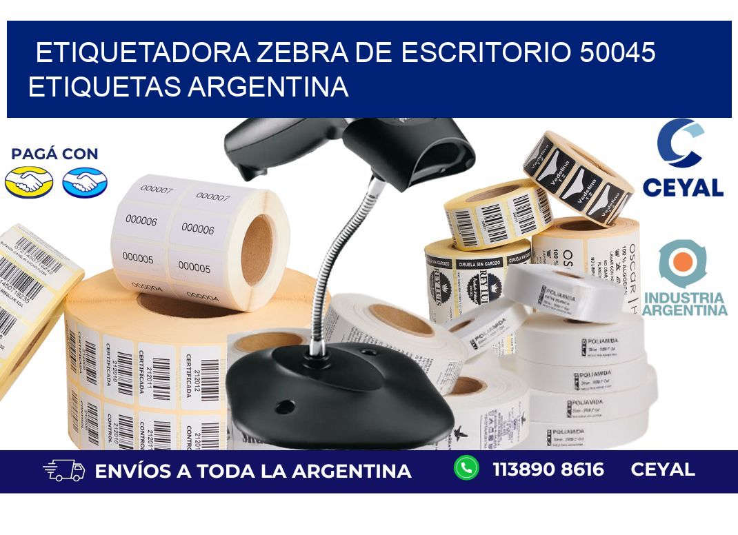 etiquetadora zebra de escritorio 50045 etiquetas argentina