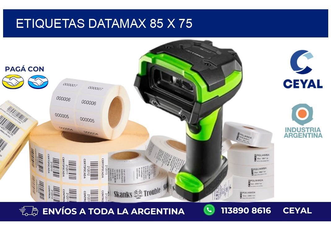etiquetas datamax 85 x 75