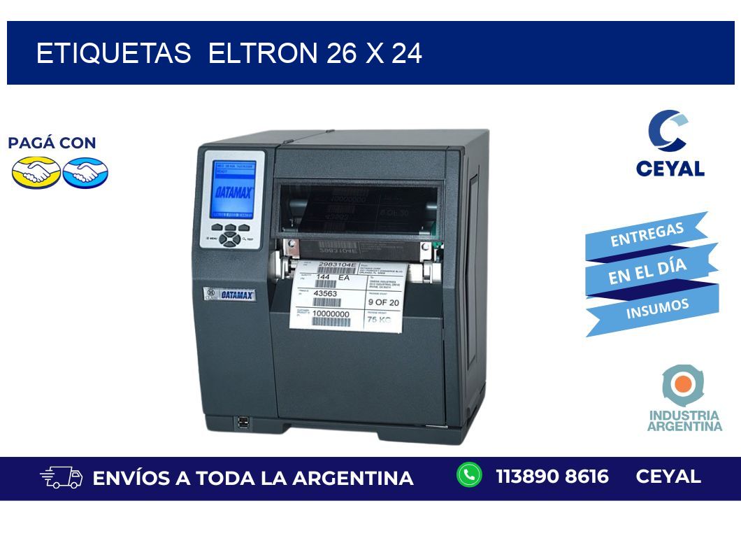 etiquetas  eltron 26 x 24