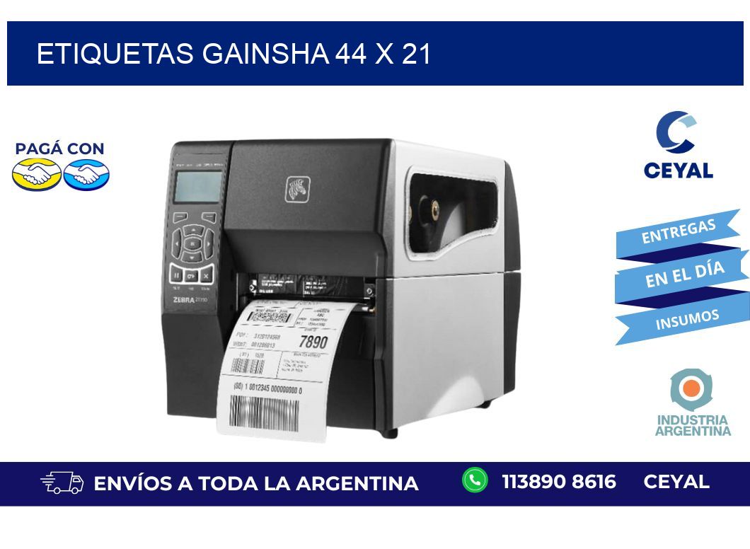 etiquetas gainsha 44 x 21