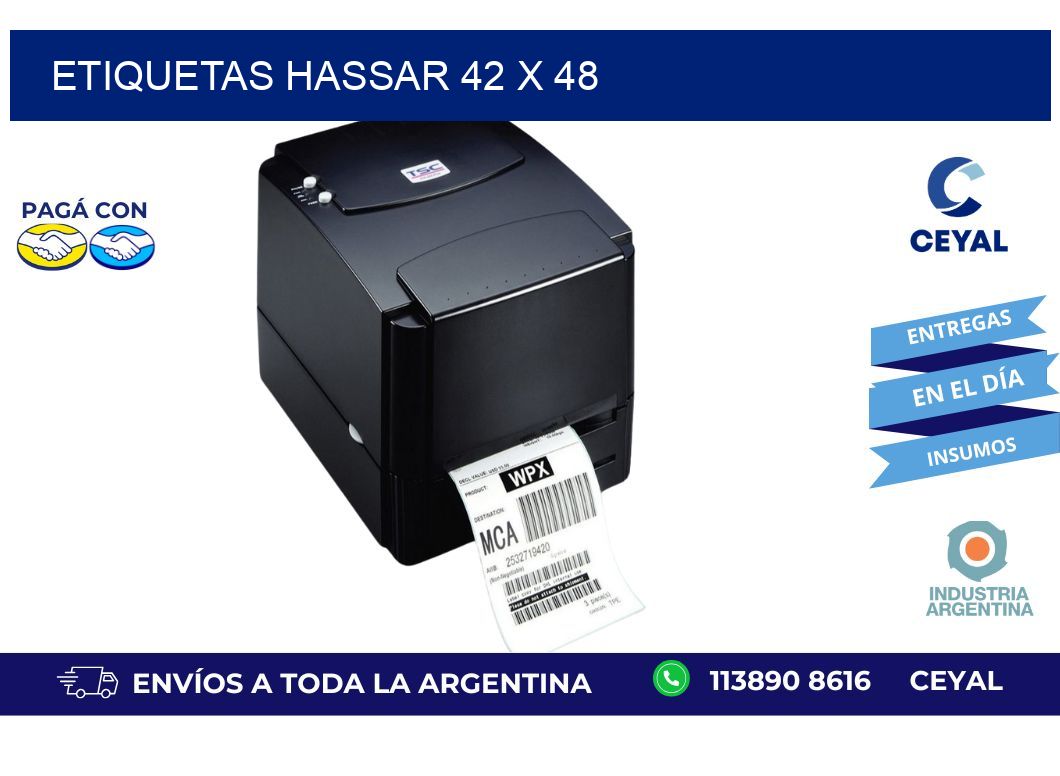 etiquetas hassar 42 x 48