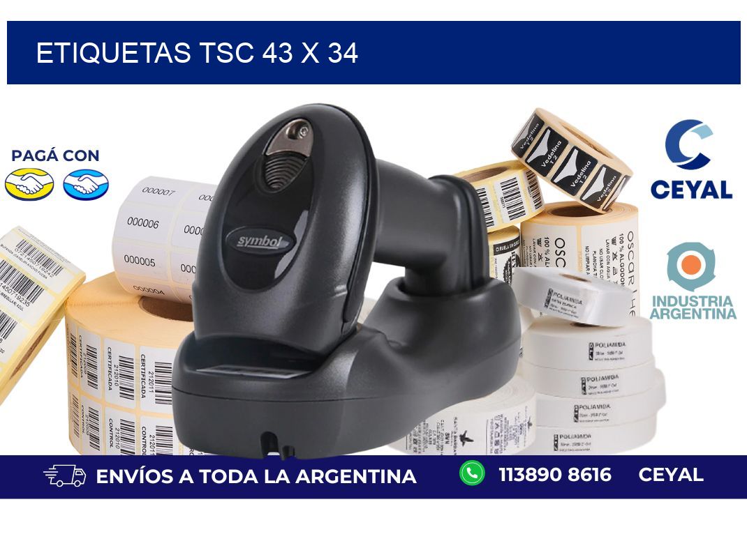 etiquetas tsc 43 x 34