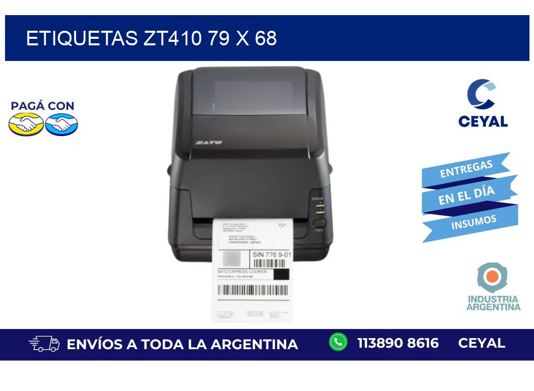 etiquetas zt410 79 x 68