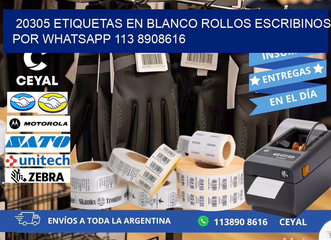 20305 ETIQUETAS EN BLANCO ROLLOS ESCRIBINOS POR WHATSAPP 113 8908616