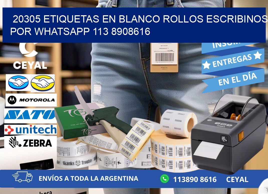 20305 ETIQUETAS EN BLANCO ROLLOS ESCRIBINOS POR WHATSAPP 113 8908616